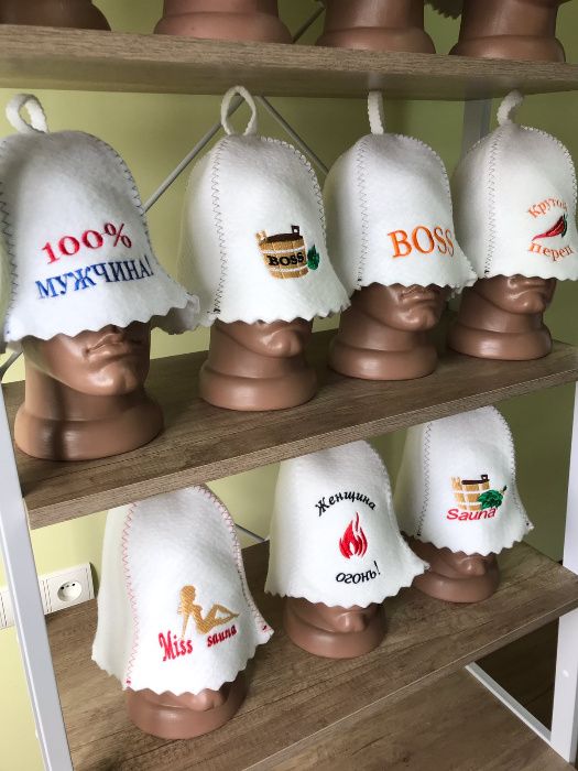 Шапка в баню банная шапка шапка для бані бани лазні сауна шапка