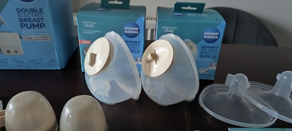 Laktator elektryczny podwójny Canpol babies express butelkowy i muszle