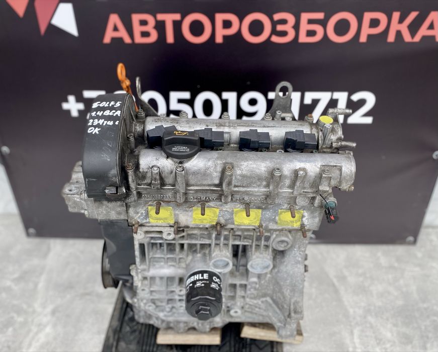 Двигун 1.4 mpi BCA 55 кВт 75 кс бензин Двигатель Volkswagen Golf 5 Polo Jetta 5 Caddy Skoda octavia a5 Seat Мотор Гольф Шкода Сеат Розборка
