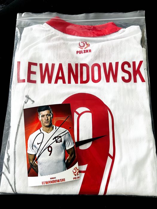 Koszulka mecz Nike Polska Lewandowski autograf!