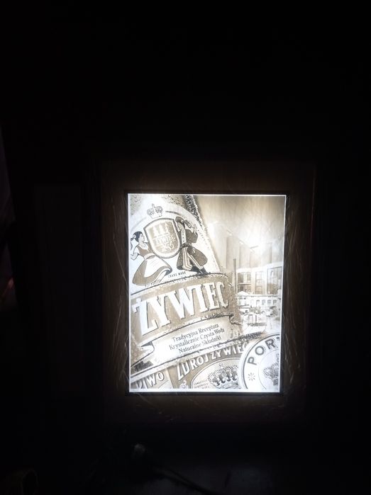 browar żywiec reklama podświetlana  neon plafon logo  żywiec 230 V