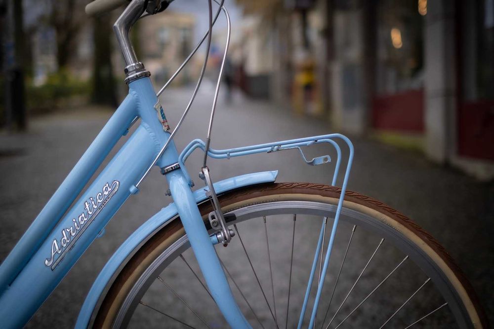 Bicicleta Cidade Pasteleira Adriatica City Retro Azul