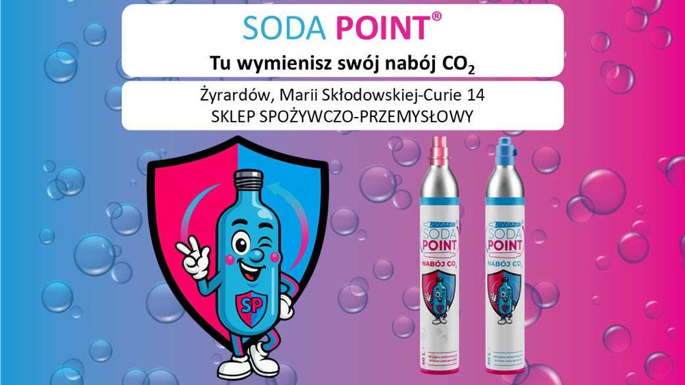 SODA POINT Żyrardów, Skłodowskiej-Curie 14 Wymiana nabojów CO2