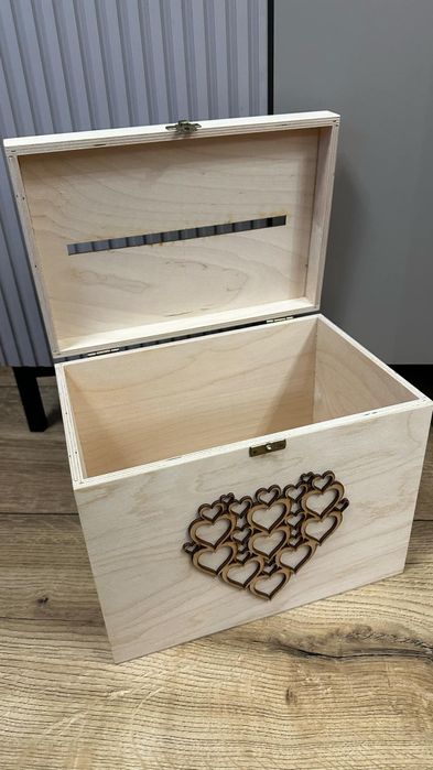 Pudełko na koperty wraz z dodatkami (akcesoria ślubne)