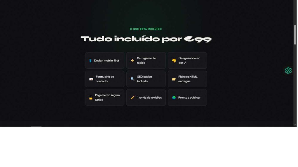 Site Profissional por €50 | Criado em 24 Horas + Alojamento Grátis