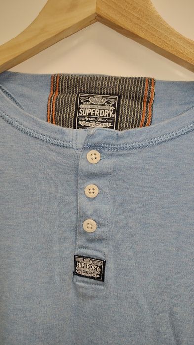 Koszulka Superdry r. M longsleeve niebieska