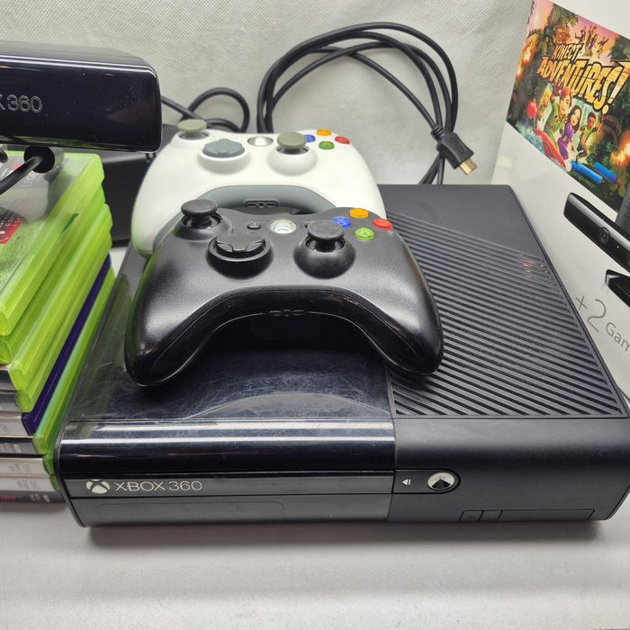 Konsola Xbox 360 2 pady Kinect 9 gier; Komis Jasło Igielna