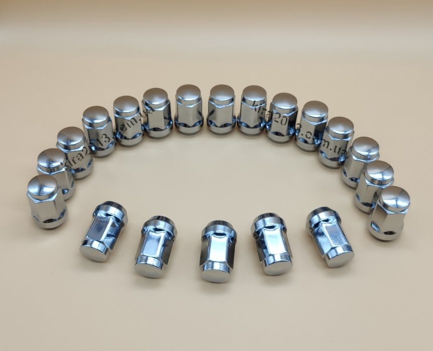 Колесная гайка М12х1,25 М12х1,5 хром конус ключ 17 для узких отверстий