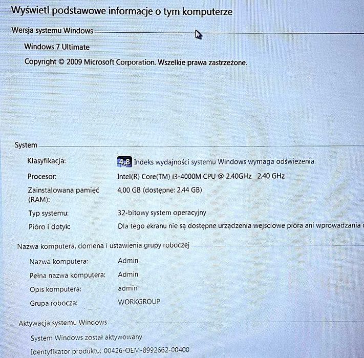 Lenovo Ideapad G710 Type 20252, 17,3 ", 1 TB , Darmowa dostawa InPost