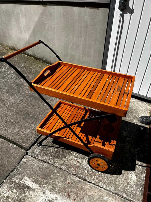 wózek barek ogrodowy drewniany