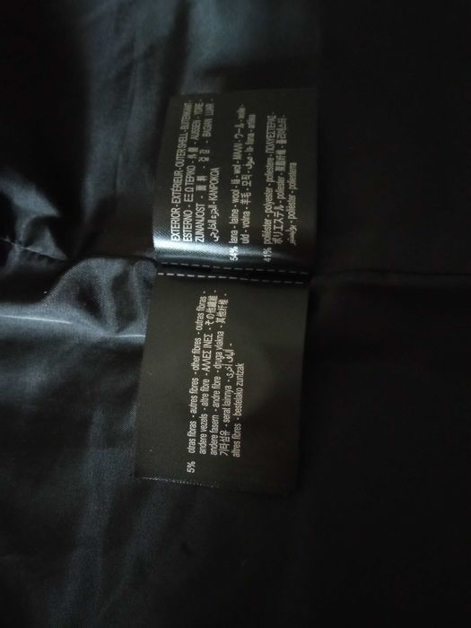 Zara nowy płaszcz męski 54% wełna M granatowy