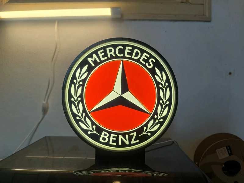 Lightbox luminaria decorativa Mercedes-Benz Vintage logo