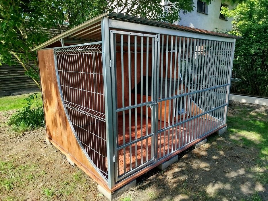 Kojec dla psa cały ocynkowany 3x2 boki drewno