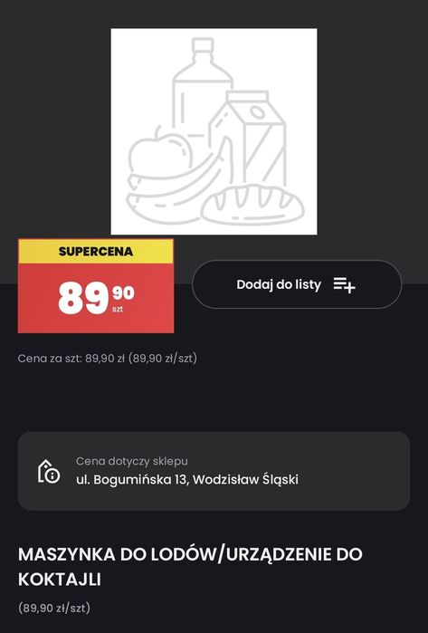 Urządzenie do koktajli.