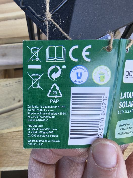 Lampiony solarne z żarówką nowe
