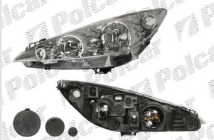 Faróis Farol da frente Peugeot 308 Anos 2007-