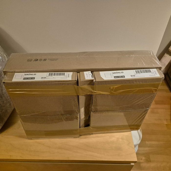 Pokrycie sofy IKEA Gronlid 2os rozkładanej - środek + 2x boki - SZARY