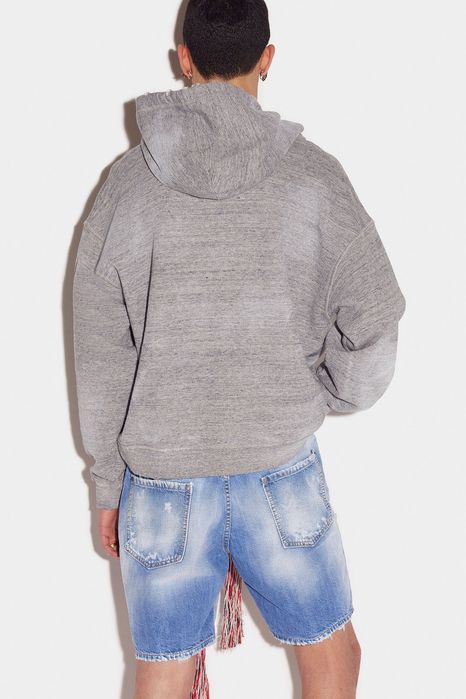 Dsquared2 bluza z kapturem z efektem vintage rozmiar M