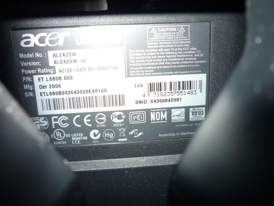 Monitor Acer AL2423W