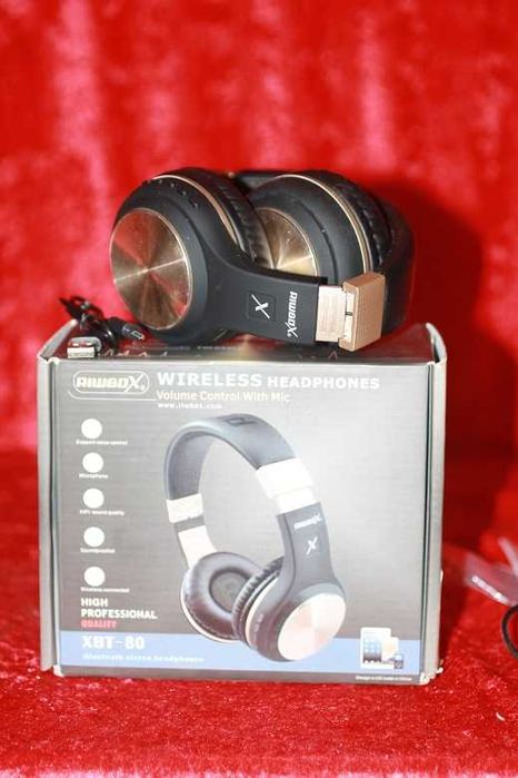 Riwbox XBT-80 Folding Stereo Wireless Bluetooth Headphones