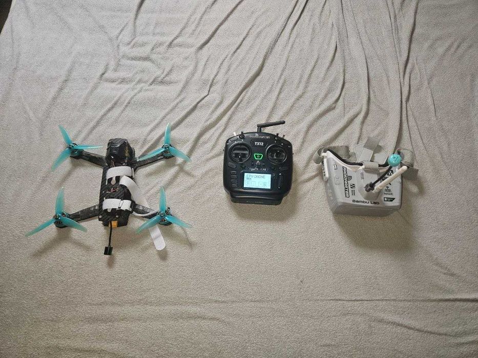 fpw dron  Radiomaster tx12 mk2 EdgeTX Elers Gogle analogowe Skyzone Cobra sd