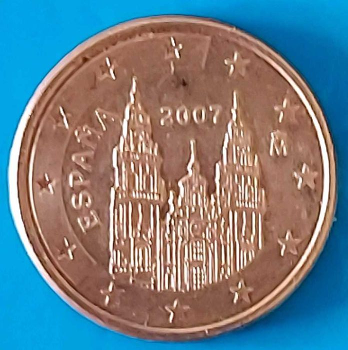 1 Cêntimo de 2007 de Espanha, Santiago Compostela