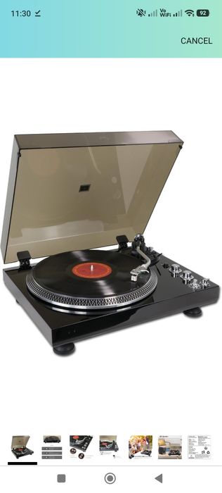 Вініловий програвач -Модель Lenco LP-45B з Bluetooth і usb-записом.