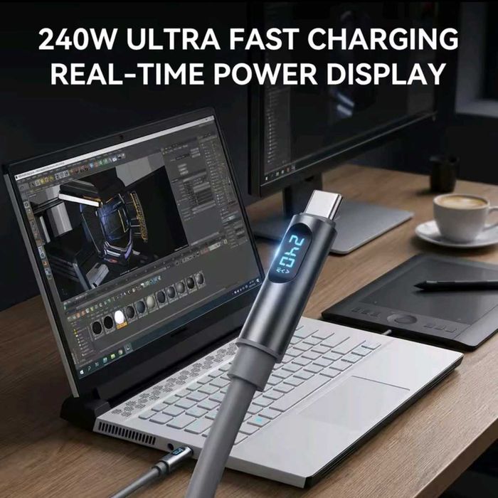 Кабель ULTRA FAST Charging 240 W Type-C to Type-C silicon