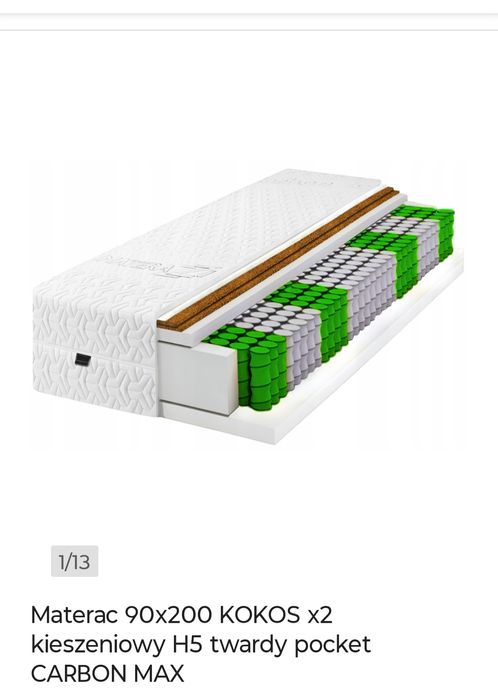 Łóżko 90x200 IKEA Malm z materacem