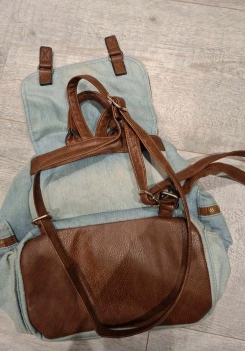 Plecak jeansowy  jasnoniebieski