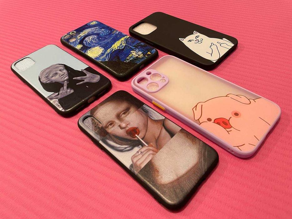 Etui na telefon iPhone XR, 11, 12, 13, statua David,Mona Lisa,Van Gogh