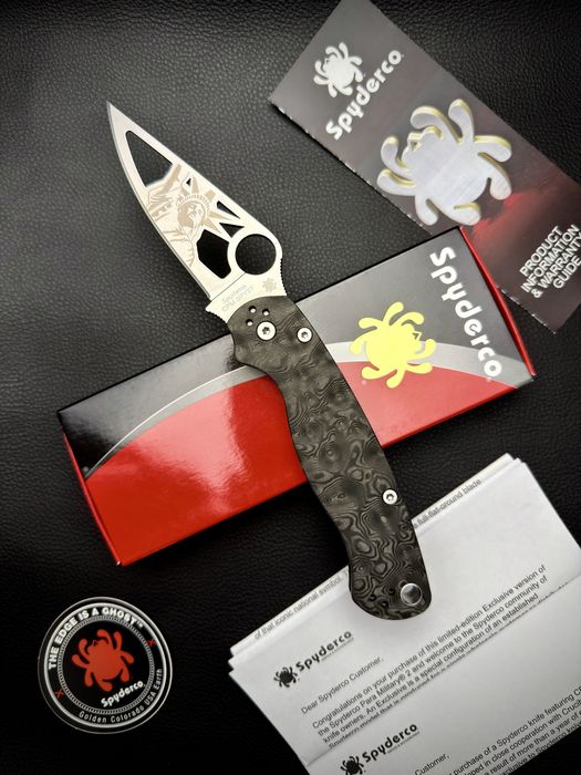 Нож Spyderco Para 2 Fat Carbon Black Dunes SPY27 Limited Edition