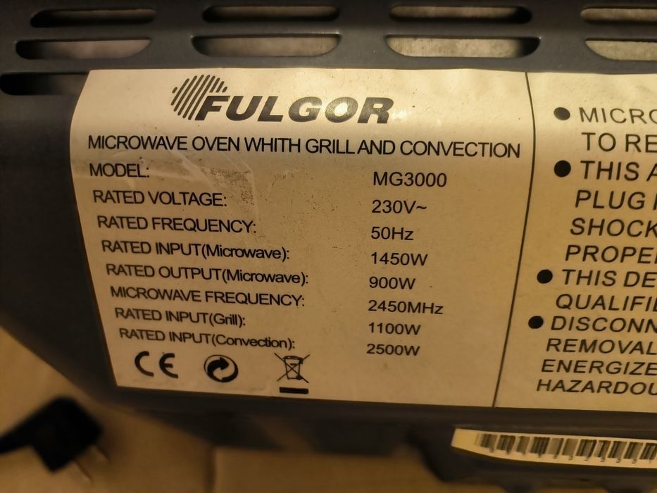 Microondas Fulgor MG3000
