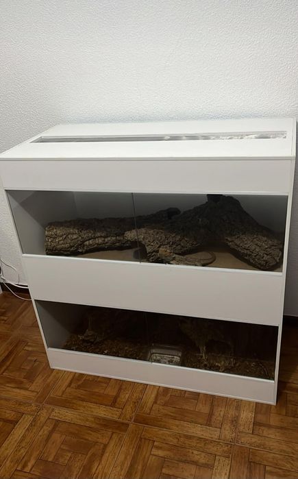 Terrários pvc, madeira e vidro