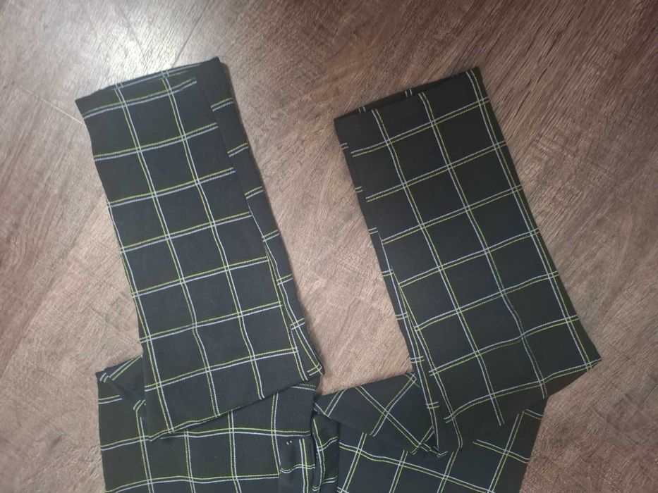 Spodnie w kratę z wiązaniem M (zmetki 42) (479)