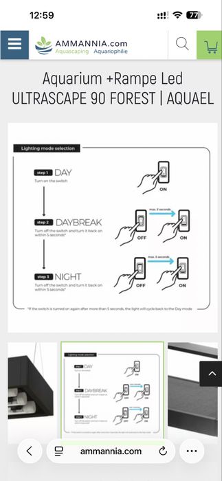 AQUAEL UltraScape 90 Forest – Estrutura + LED 56W – Estado Impecável