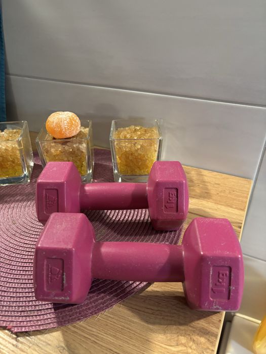 Ciężarki 1kg różowe