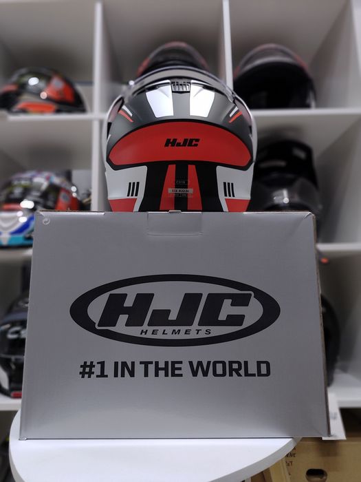 Kask motocyklowe szczękowy HJC C91N KAON czarno czerwono biały roz XL