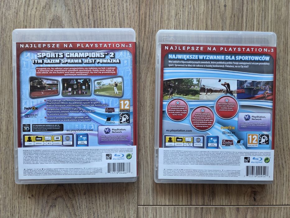 Gry na PS 3 - 4 tytuły: Sport Champions 1 i 2, Eye Pet, Book of Spells