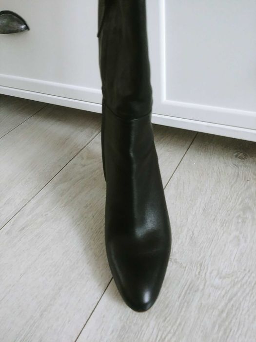 Kozaki Zara skóra naturalna 40