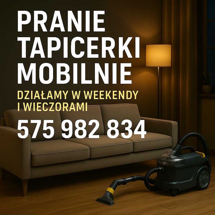 Pranie tapicerki z dojazdem, samochody + suszenie gratis!