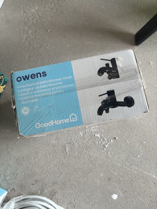 Bateria prysznicowa Owens czarny mat