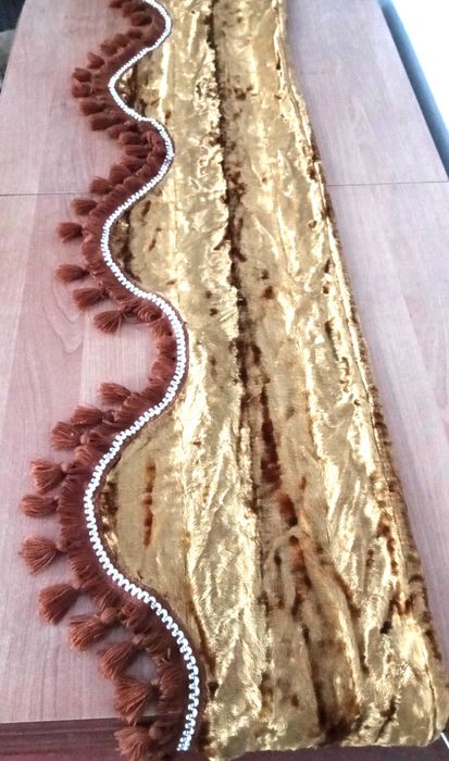 falbana do zasłony welurowej welur brąz