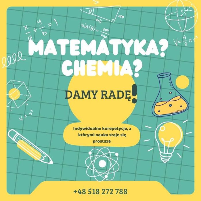 Korepetycje matematyka chemia szkoła podstawowa średnia E8 matura
