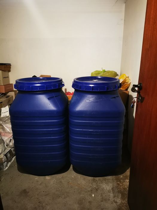 2 bidões 200L de armazenamento alimentar