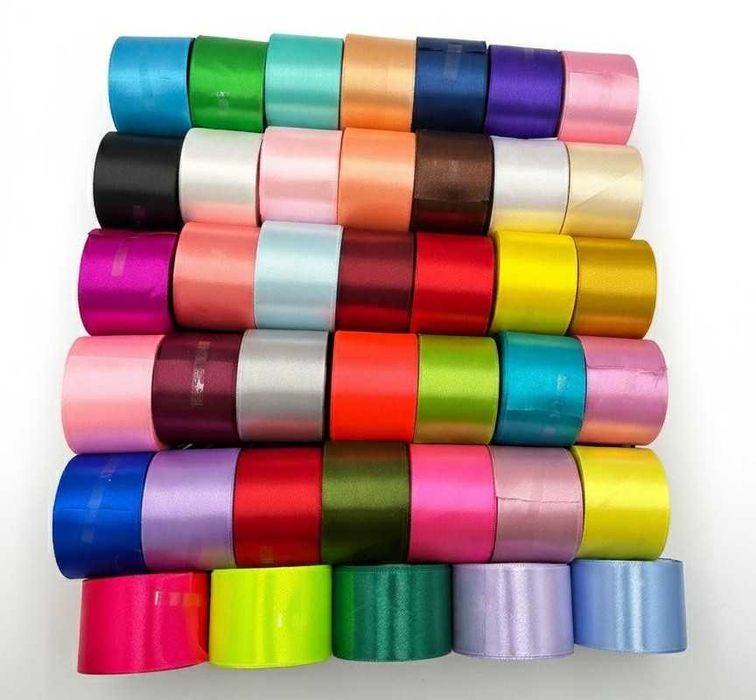 Атласна стрічка / 5 см x 23 м / Лента атласная