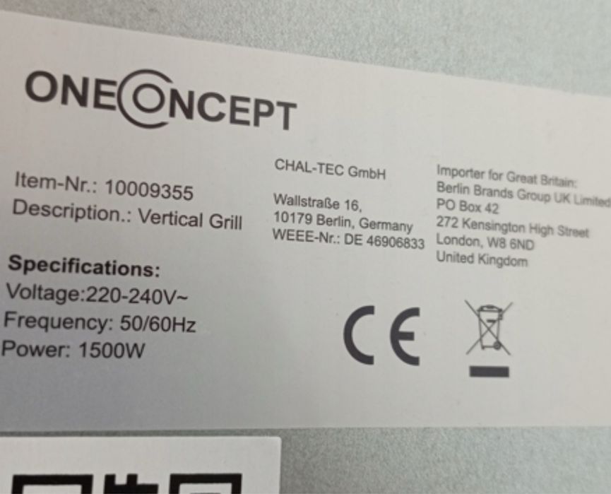 KLARSTEIN Kebap Master Pro Grill pionowy 1500W