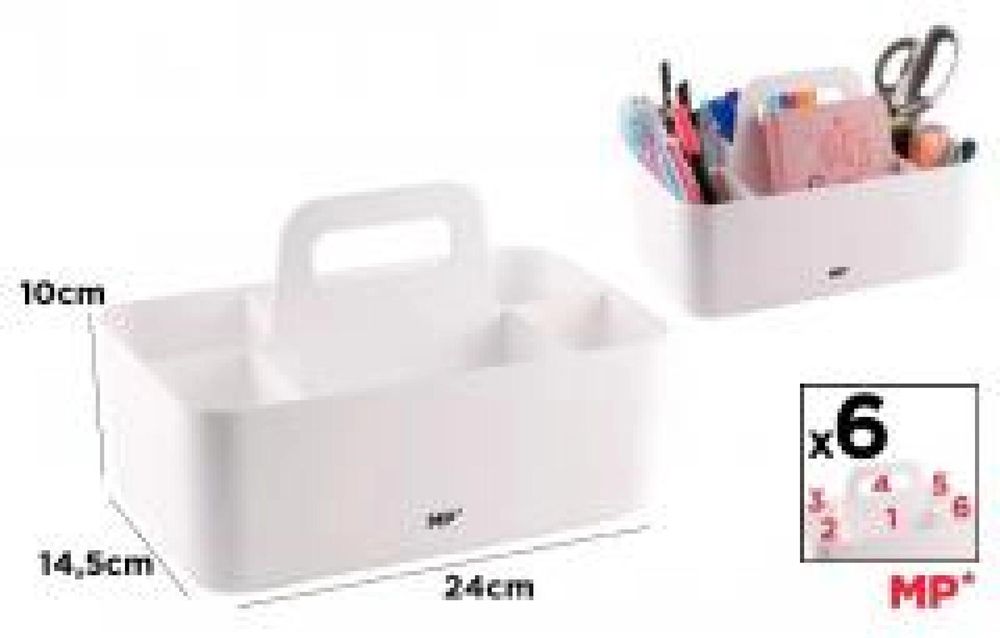 Organizer na biurko z uchwytem biały MP Main Paper ,255x156 mm