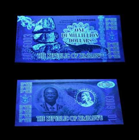 Banknot Kolekcjonerski Zimbabwe 10 DuMilllion Dolarów Unikat UV UNC