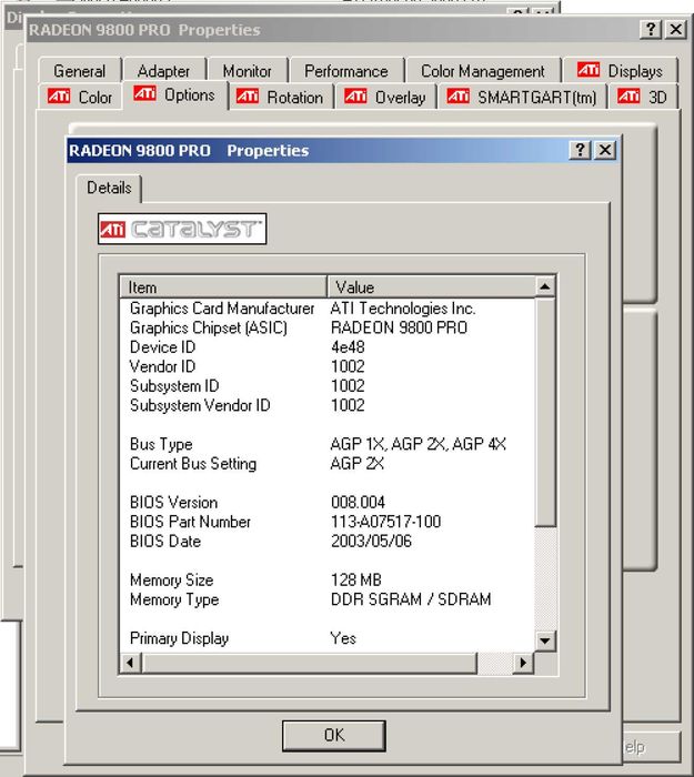 Ati Radeon 9800 Pro AGP 128MB 3.3V Graphics Card64550722750977124